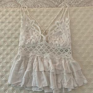 Free people crochet cami bralette top *NEVER WORN*